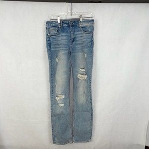 H&M &Denim Distressed Light-wash Jeans Size 29